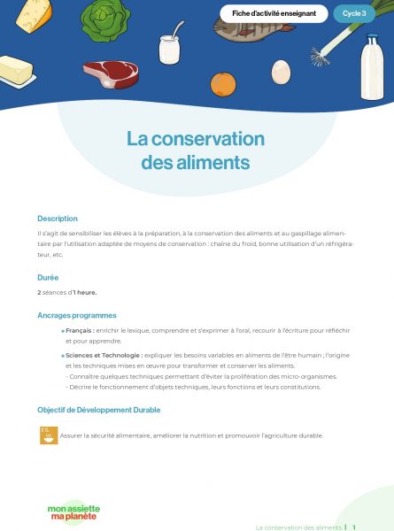 Techniques de conservation des aliments 